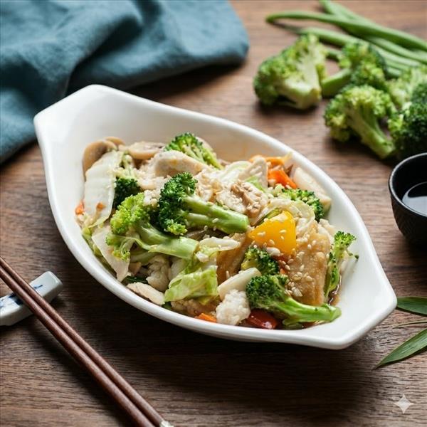 Exotic Vegetables with Boneless Chicken
