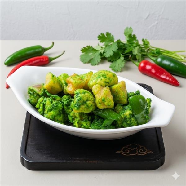 Coriander Chilli Potatoes