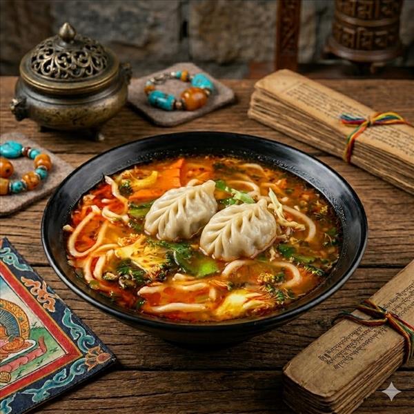 Veg Momo Thukpa Soup