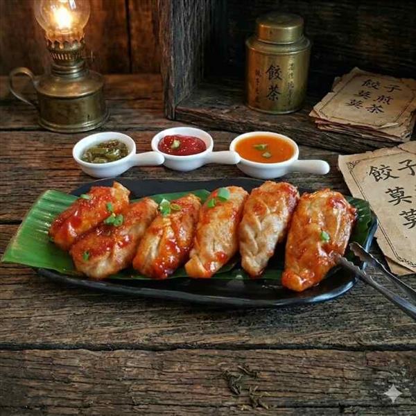 Pan Fried Veg Momo Sweet Garlic - 6 Pcs