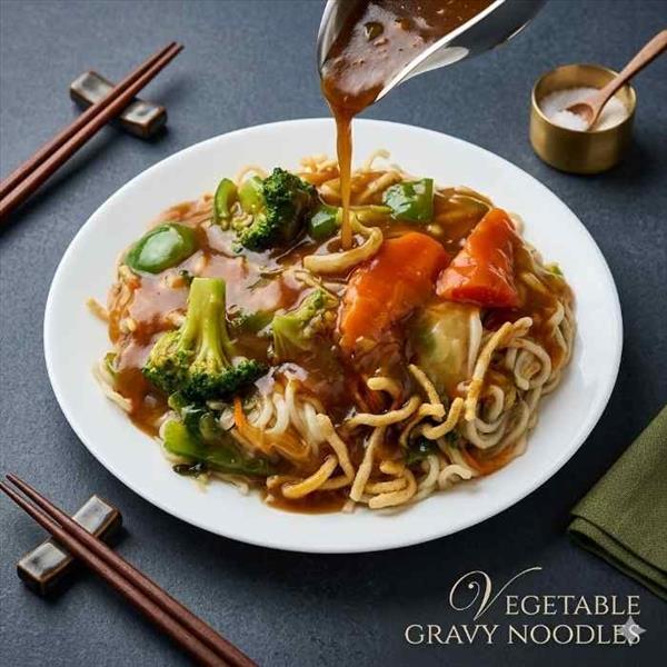 Veg Chilli Soya Gravy Noodles