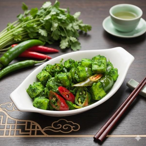 Coriander Chilli Paneer (Dry)