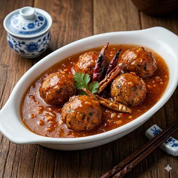 Chicken Balls Hot Garlic Sauce